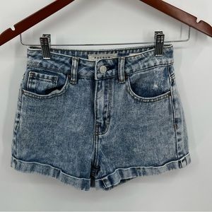 Pacsun acid wash mom shorts